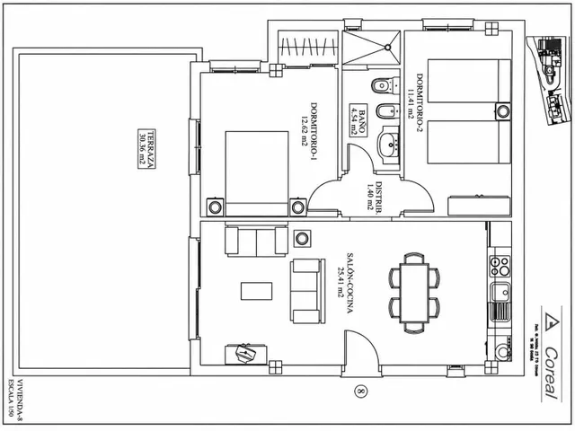 Piso 2 habitaciones 96m² en venta - Cotobro — 38