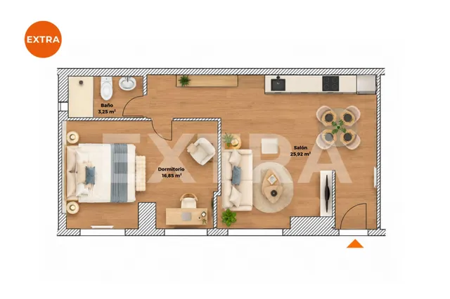 Amplio apartamento a estrenar, funcional y versátil, con zona de despacho, en una cuidada urbanización con piscina y jardines. — 25