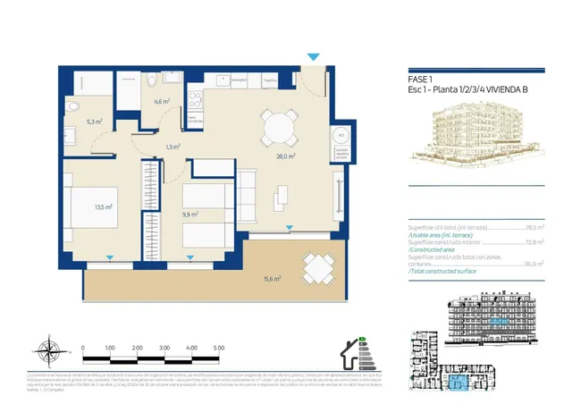 Apartamento 2 habitaciones 96m² en venta - Centro — 24