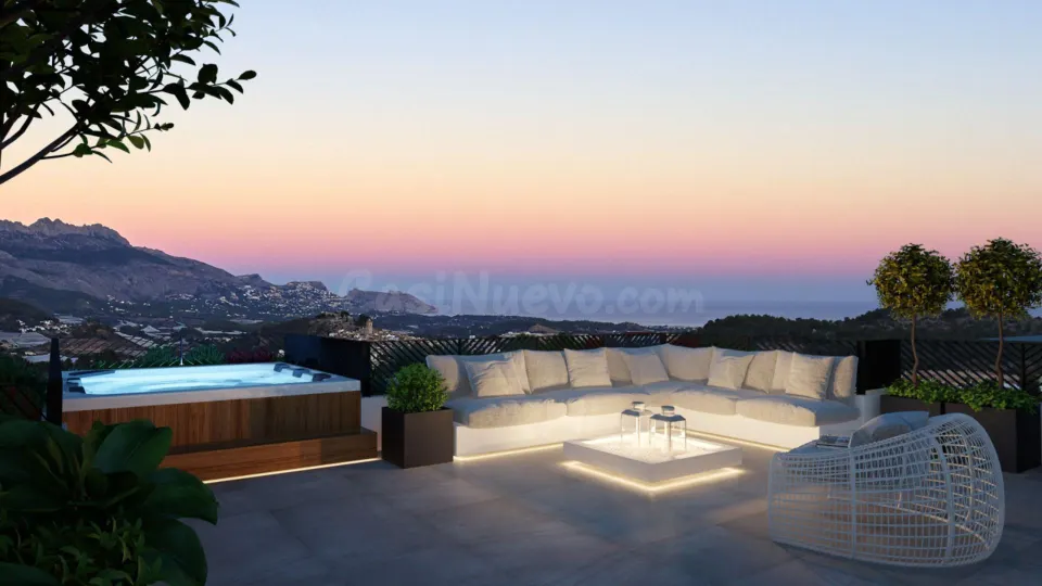 ¡Nueva villa con magníficas vistas al mar, en Polop Hills!