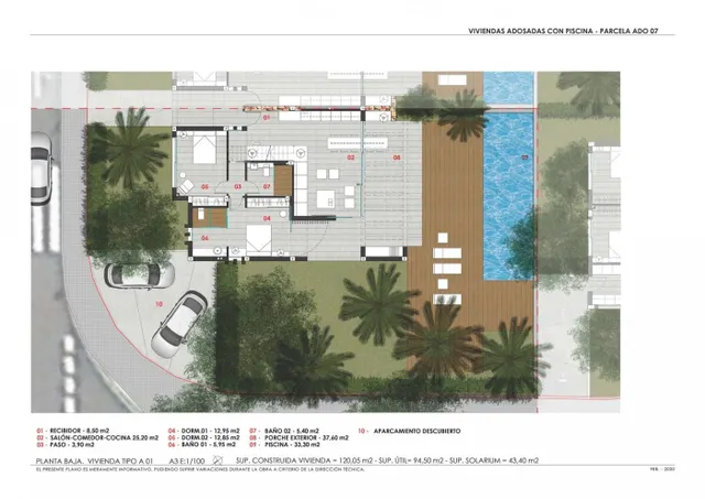 ADOSADOS CON JARDÍN, PISCINA Y SOLARIUM PRIVADOS EN CAMPO GOLF FONT DEL LLOP — 14