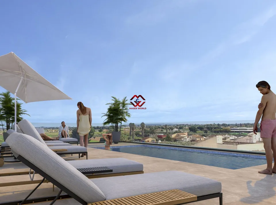 Apartamentos de nueva construcción en venta en Catral, Alicante, con piscina en la azotea