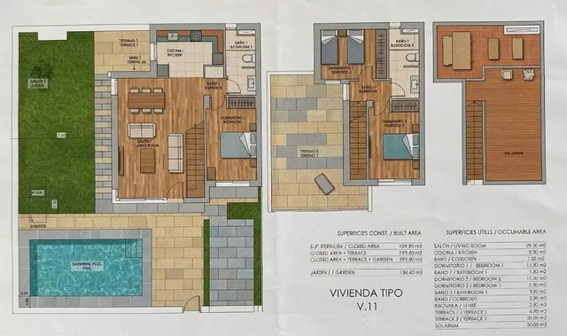 CHALET SEMINUEVO CON VISTAS AL MAR, PISCINA PRIVADA Y COCINA DE VERANO – LA TORRE DE LA HORADADA — 43