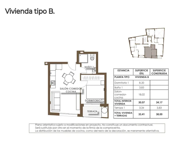 Apartamento de 1 dormitorio a solo 250 m de la playa de El Cura en Torrevieja(Alicante) — 12