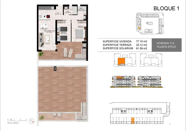 Ático 2 habitaciones 77m² en venta - El chaparral — 10