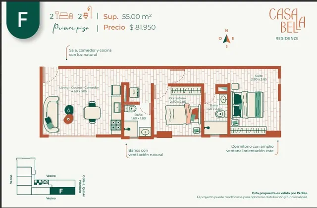 81.950 $us Departamentos, En PREVENTA próximo al Stadium