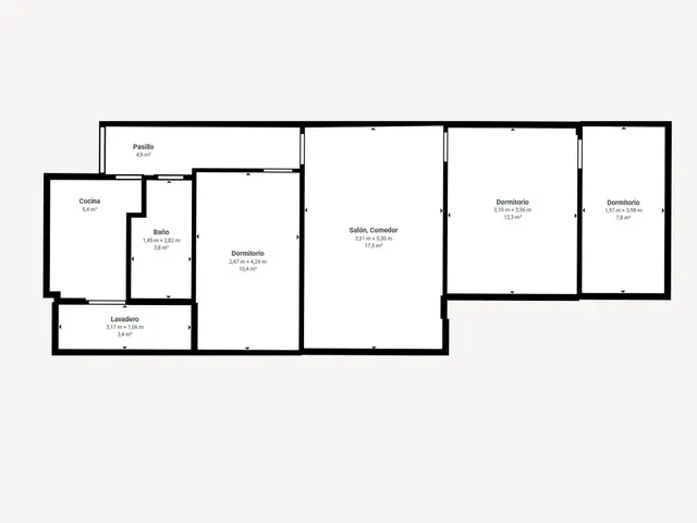 Piso de 87 m2 con 3 dormitorios en Pedro Antonio de Alarcón 27, junto a Recogidas — 50