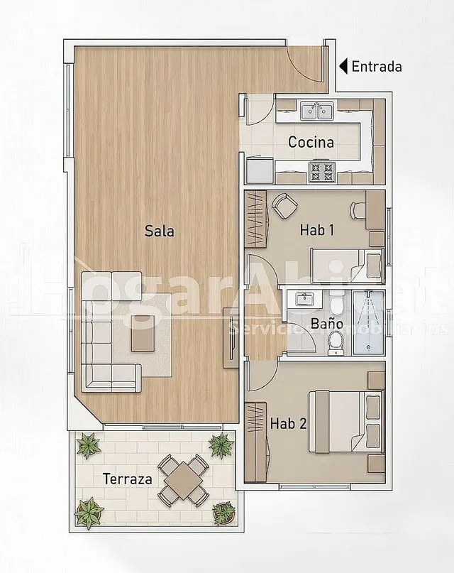 ¡Bonitas vistas! Ático económico y luminoso con dos terrazas, cerca del centro — 15