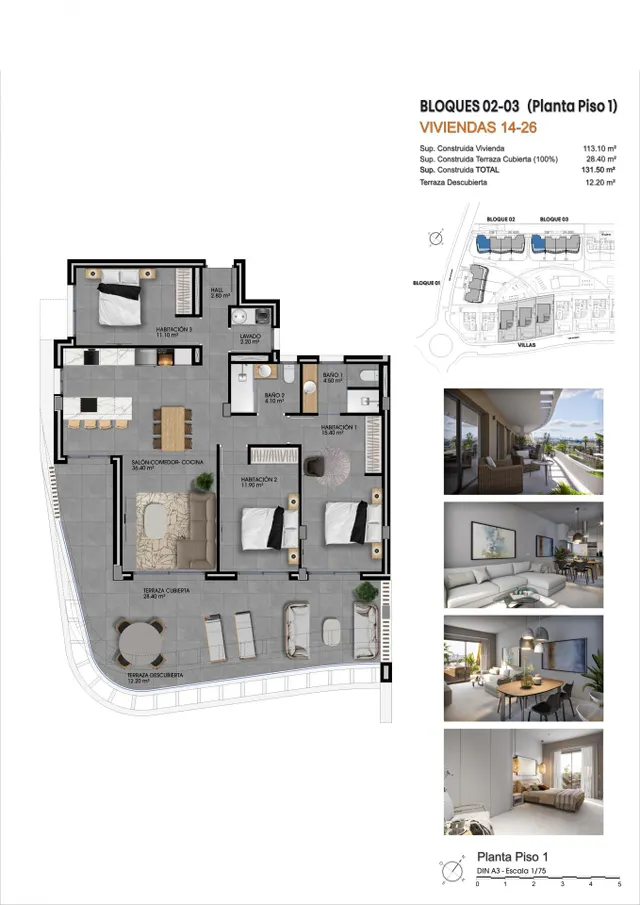 Apartamento 3 habitaciones 131m² en venta - Camporrosso village — 36