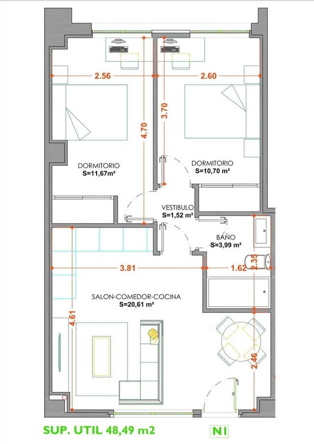 Piso 2 habitaciones en venta - Pizarrales — 7