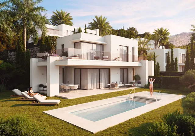 Preciosas villas en Mijas con vistas panorámicas al mar y montaña — 2
