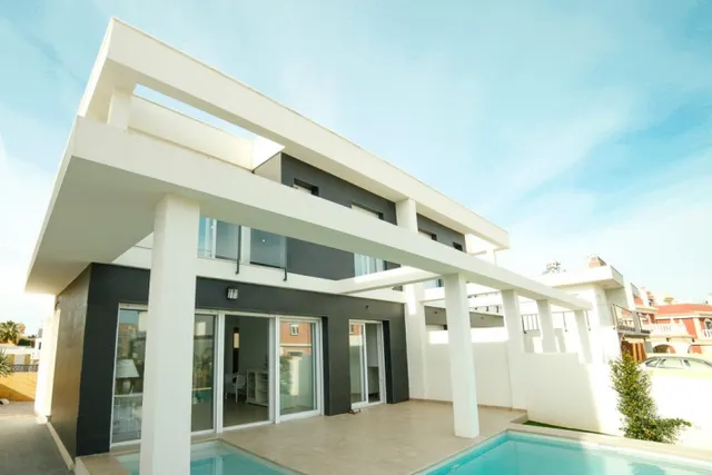 Chalet Mod. LINDA de hasta 4 dormitorios con parcela con jardin y piscina incluida — 38