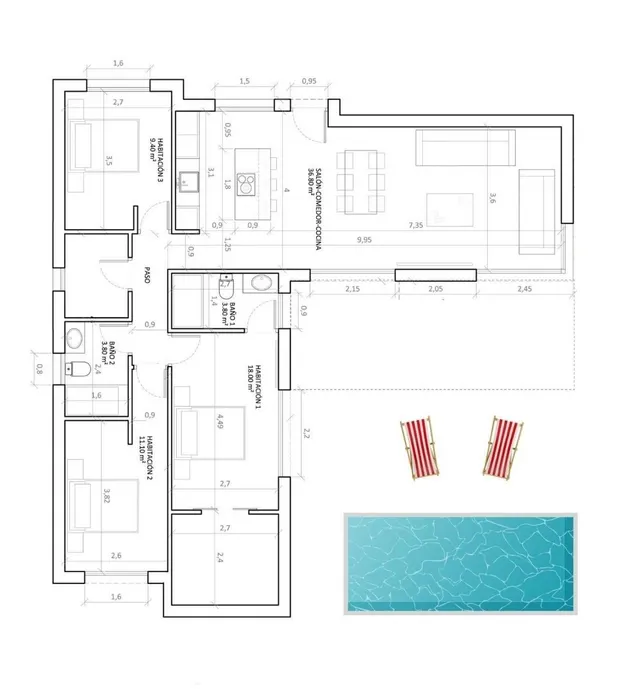 Villa 3 habitaciones 129m² en venta - La montanosa — 10