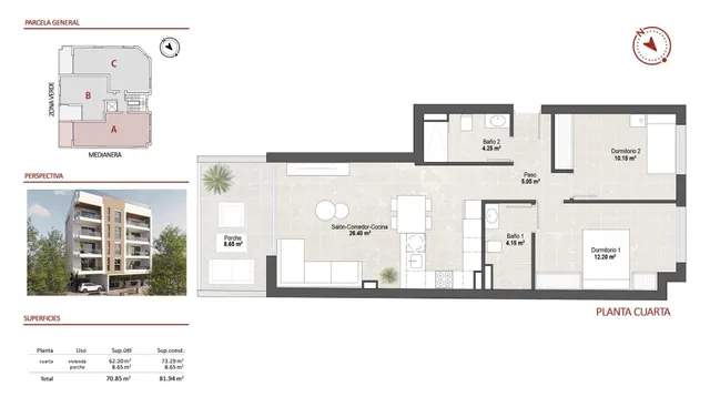 Ático 2 habitaciones 81m² en venta - Los Cuarteros — 15