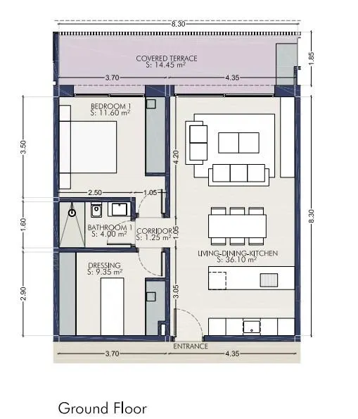 Apartamento 2 habitaciones 135m² en venta - San Pedro — 45
