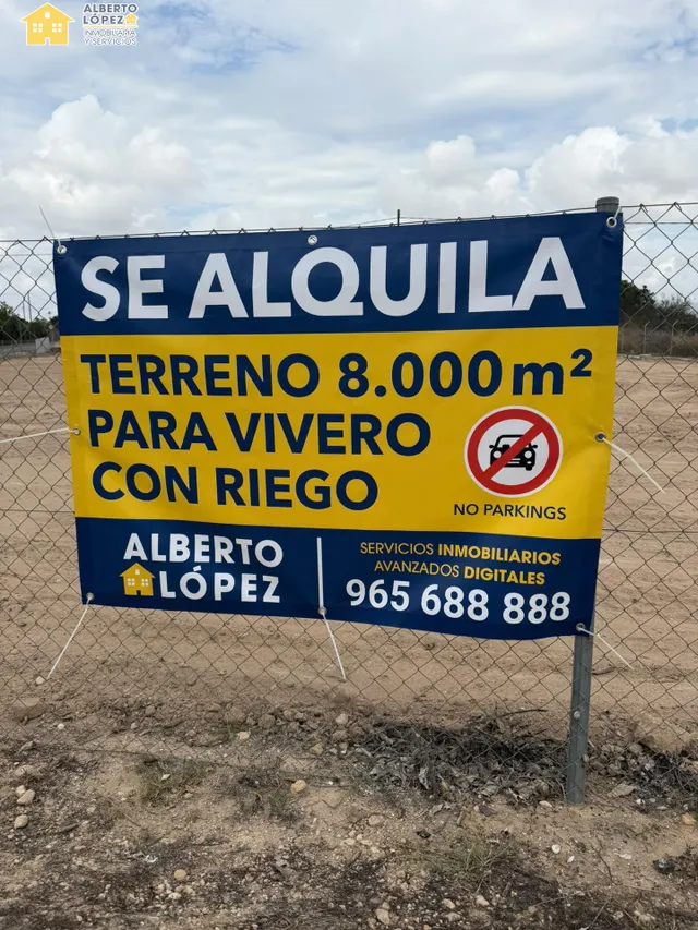 Se alquila terreno rústico de 8.000 m2 para vivero — 8