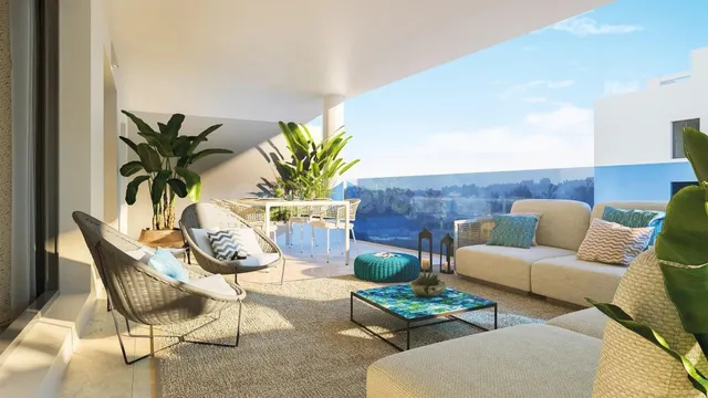 Piso AMPLIO de 3 Dorm. a ESTRENAR YA!! con TERRAZA 54 m2, , con piscinas y parques!! En Las Lagunas de Mijas — 2