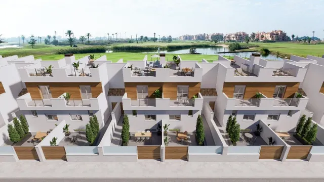 Casas adosadas de nueva construcción en primera línea de La Serena Golf en Los Alcázares — 23