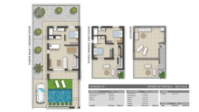 VILLA INDEPENDIENTE DE NUEVA CONSTRUCCIÓN DE 3 DORM. EN PILAR DE LA HORADADA — 38