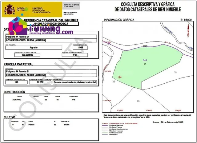 Parcela en Venta en Albox Almería