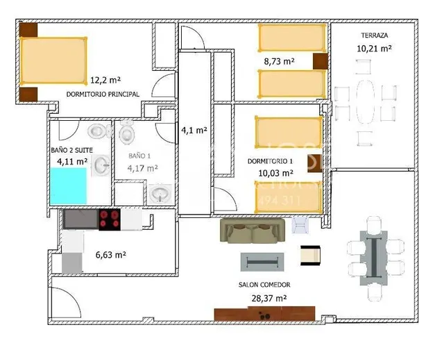 VENDE PISO EN PRIMERA LINEA DE PLAYA,SAN JUAN ,COSTA BLANCA,ESPAÑA — 4