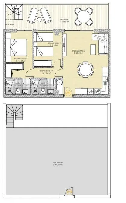 Ático 2 habitaciones 73m² en venta - Seascape resort — 20