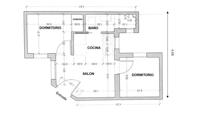 Piso 2 habitaciones 31m² en venta - La Latina — 18