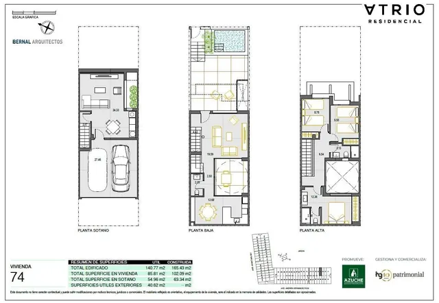 3º FASE Atrio Residencial.  Chalets adosados con piscina en Guadalupe — 44