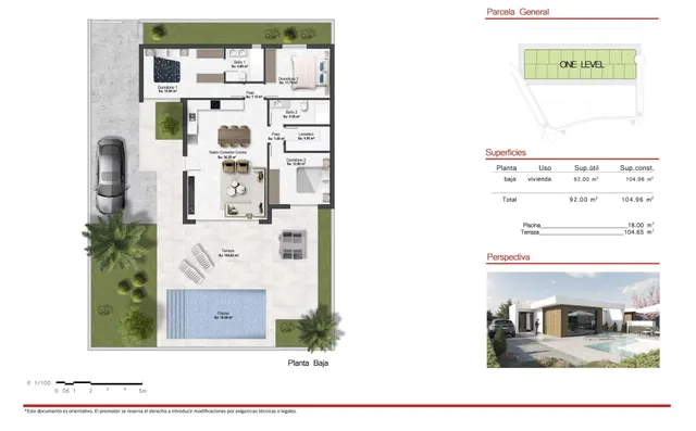 VILLAS DE OBRA NUEVA DE UNA SOLA PLANTA EN CAMPO DE GOLF ALTAONA , MURCIA — 18