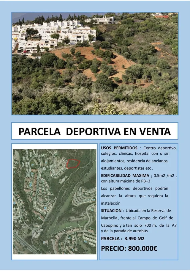 OPORTUNIDAD ÚNICA – PARCELA DE USO DEPORTIVO EN LA RESERVA DE MARBELLA — 5