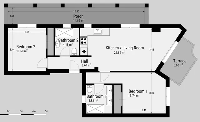 Ático 2 habitaciones 76m² en venta - Riviera del sol — 24