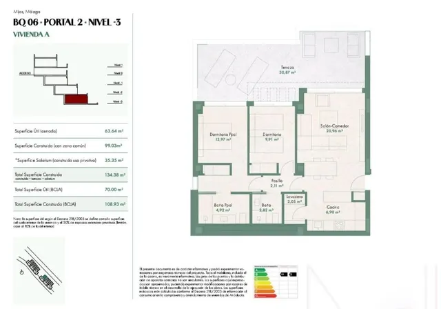 ESTUPENDO APARTAMENTO  CON GRAN TERRAZA Y VISTAS AL MAR Y CAMPO DE GOLF. — 9