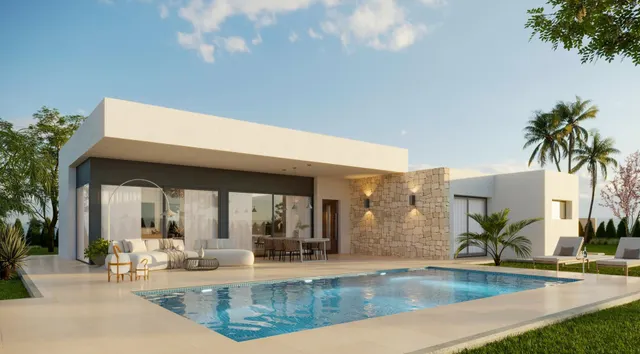 Villas de obra nueva situadas en término de Aspe.