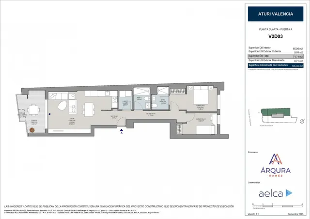 Piso 2 habitaciones 106m² en venta - Morvedre — 9