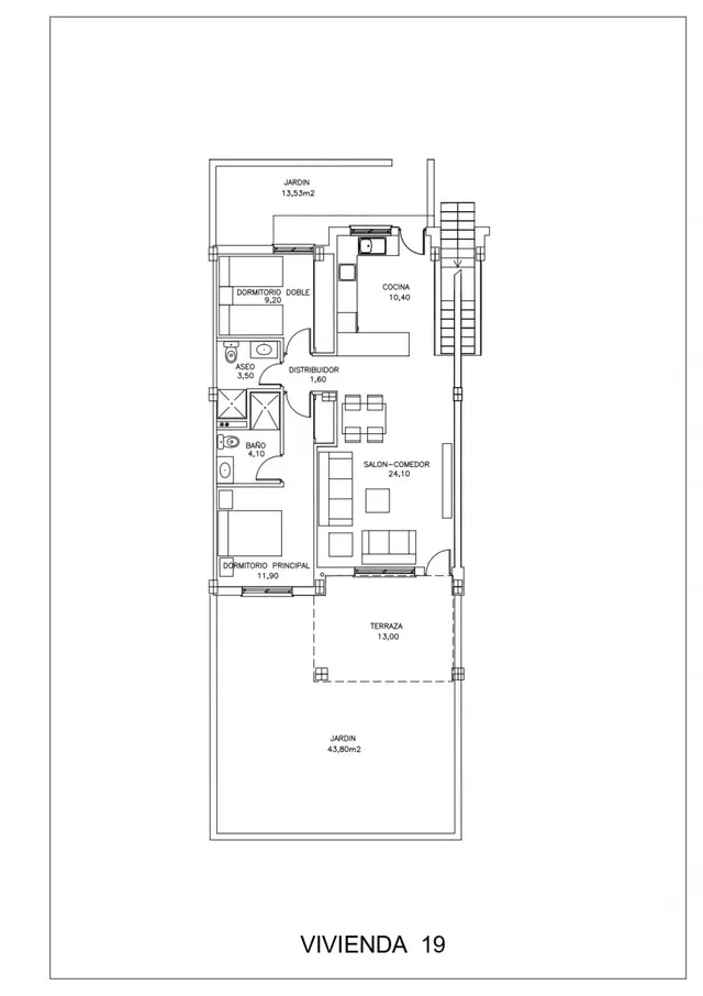 Bungalow Planta Baja 2 habitaciones 75m² en venta - Bellavista — 38
