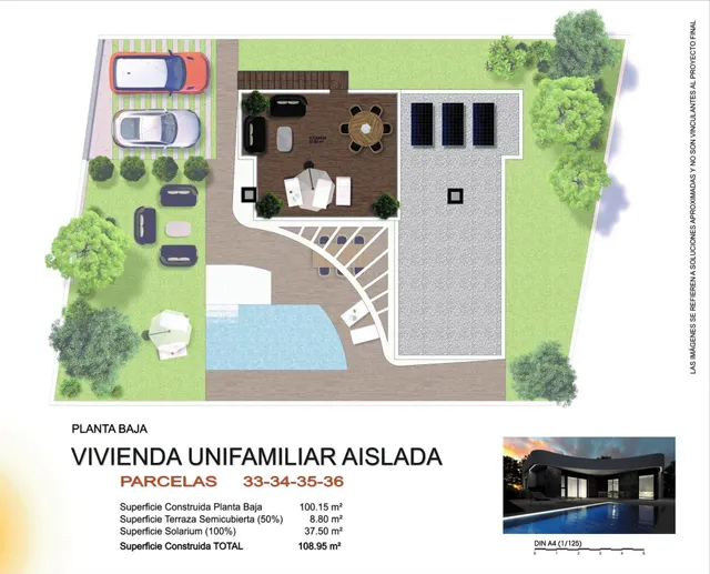 Villa de una planta con piscina privada y solárium en La Herrada, Los Montesinos — 13