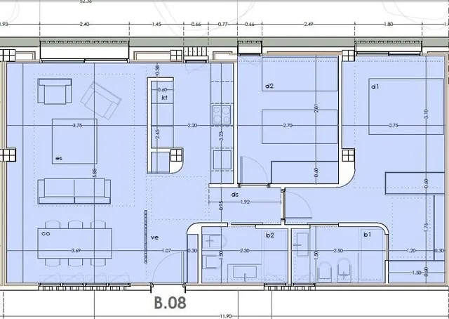 Vivienda de 2 dormitorios, dos baños, vestidor y terraza — 25