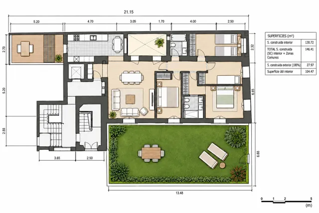 Piso con jardín privado en finca catalogada - Teià centro — 39