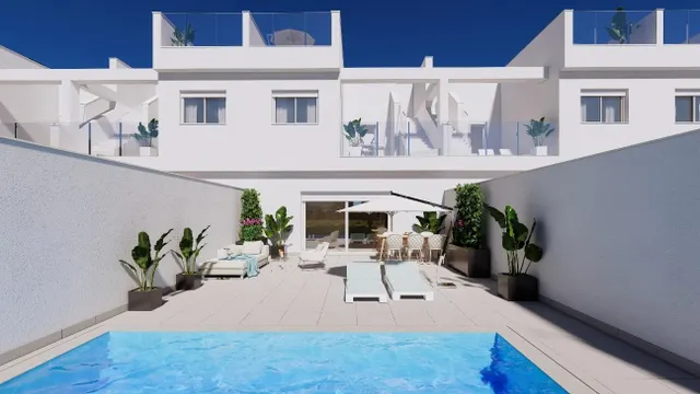 Casas adosadas de nueva construcción en primera línea de La Serena Golf en Los Alcázares — 16