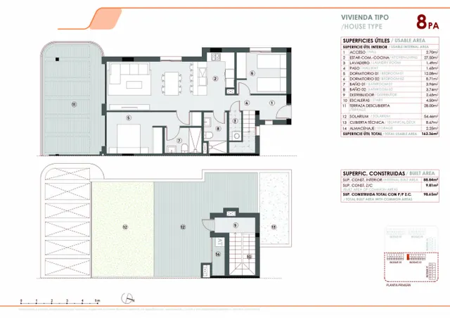 Ático 2 habitaciones 162m² en venta - El limonar — 40