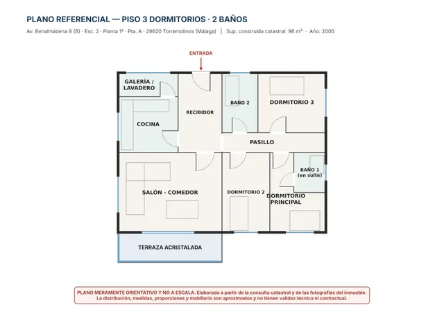 ¡Ideal para familias! Piso de 3 dormitorios con terraza, piscina y jardines en Torremolinos — 35