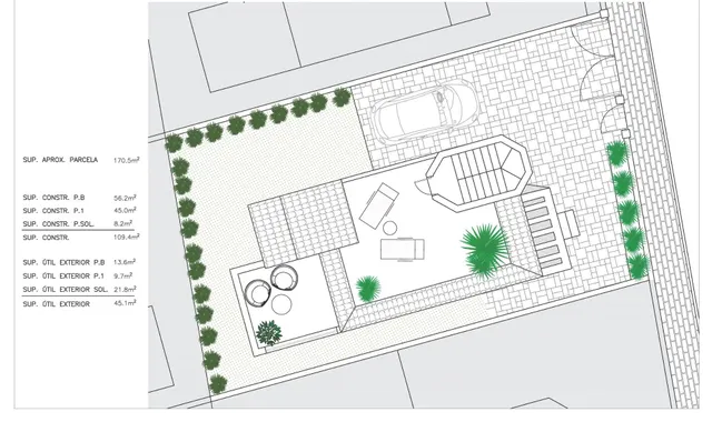 Villa Independiente en San Fulgencio, 3 dormitorios, 3 baños — 43