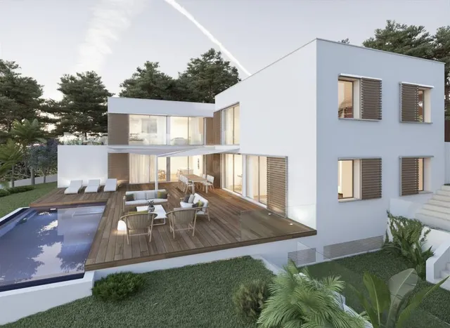 Solar con proyecto residencial y vistas al mar en Sa Font de - foto 5