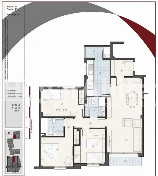 Vive con el confort de un residencial con piscina en este luminoso piso con balcón — 22
