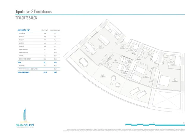 Apartamento 2 habitaciones 138m² en venta - Playa de Poniente — 16