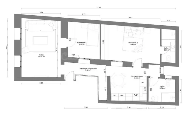 Magnífica vivienda exterior con balcón y trastero — 5