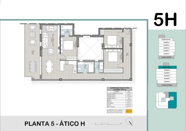 Ático 3 habitaciones 107m² en venta - Acequion — 12