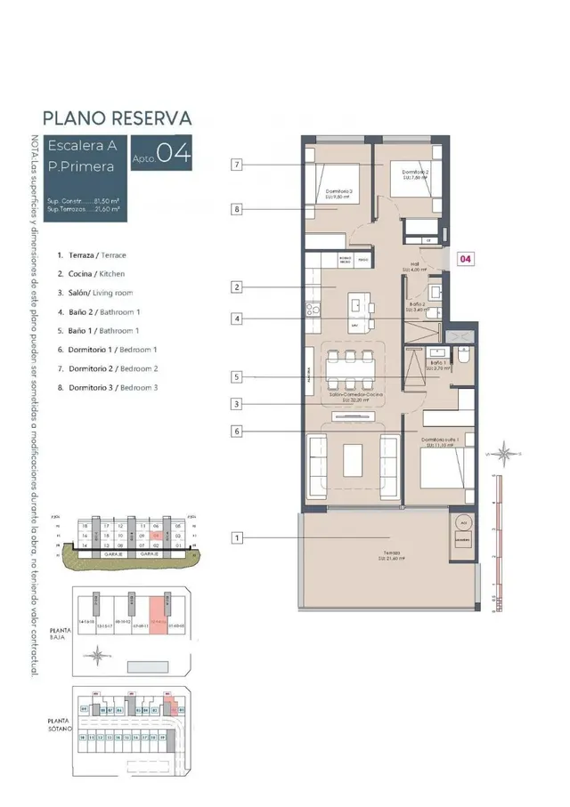 Apartamento 3 habitaciones 81m² en venta - Pueblo 4 — 8