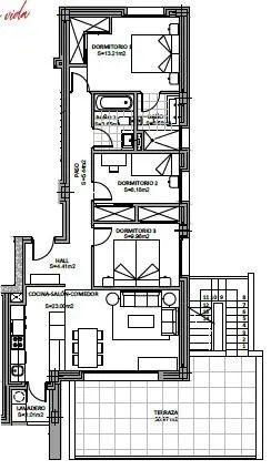Ático con terraza  SUR 33 m2 y solarium 69 m2 — 20