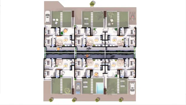 Bungalows de nueva construcción con piscina privada en San Pedro del Pinatar — 20